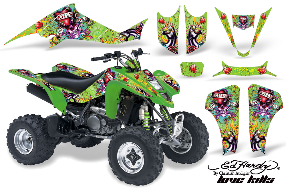 Kawasaki KFX 400 03-08 Graphics EH LoveKills Green